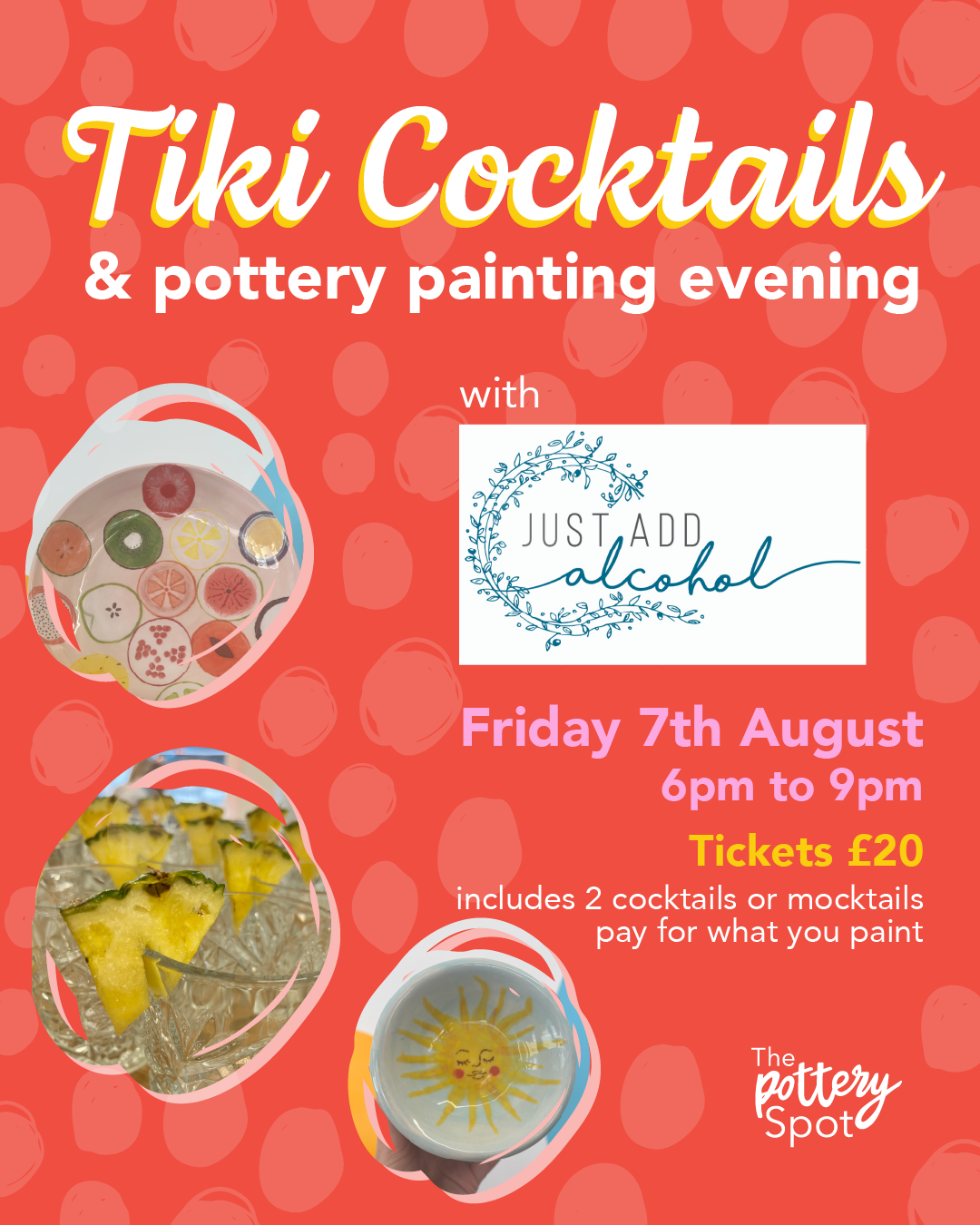Tiki Cocktail and Pottery Painting Evening