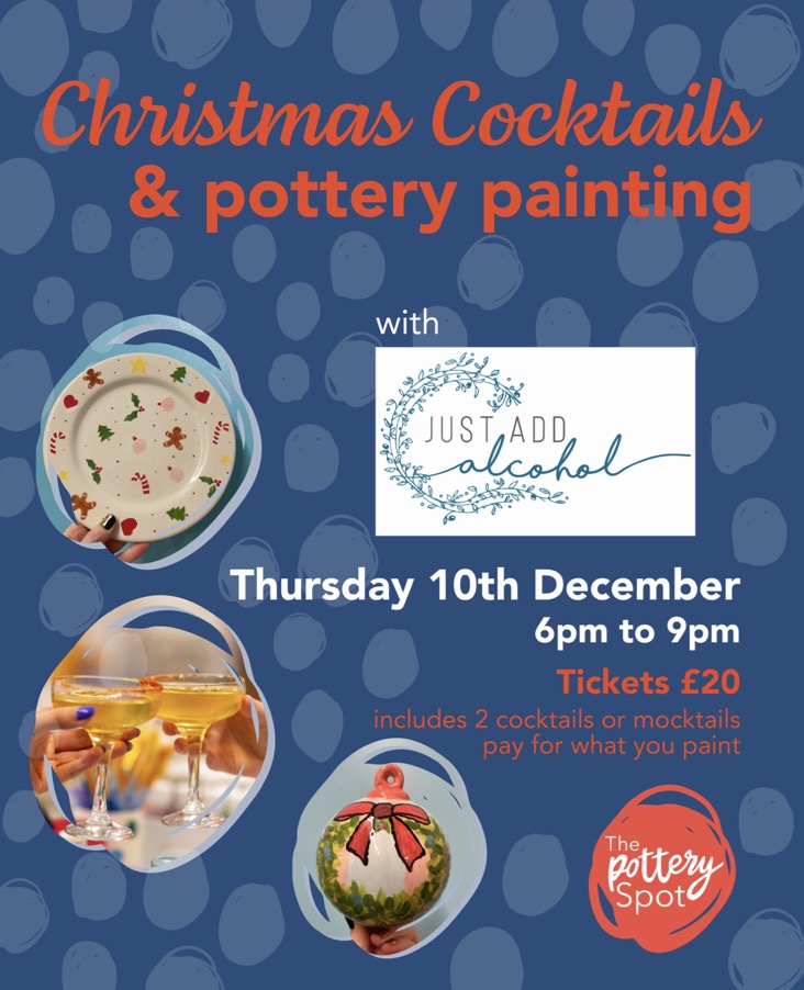 Christmas Cocktail and Pottery Painting Evening