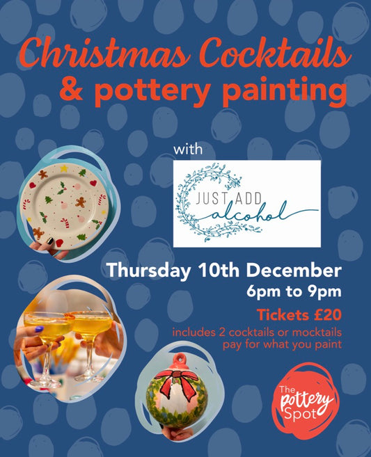 Christmas Cocktail and Pottery Painting Evening