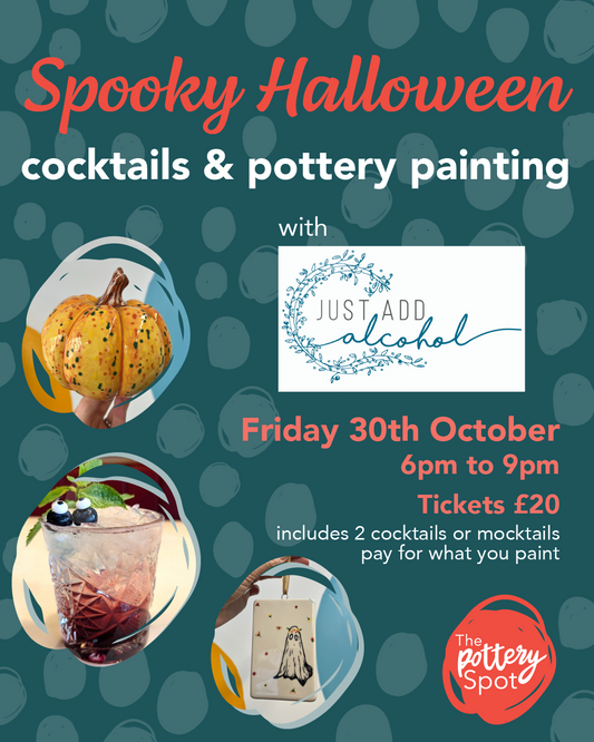 Spooky Halloween Cocktail and Pottery Painting Evening