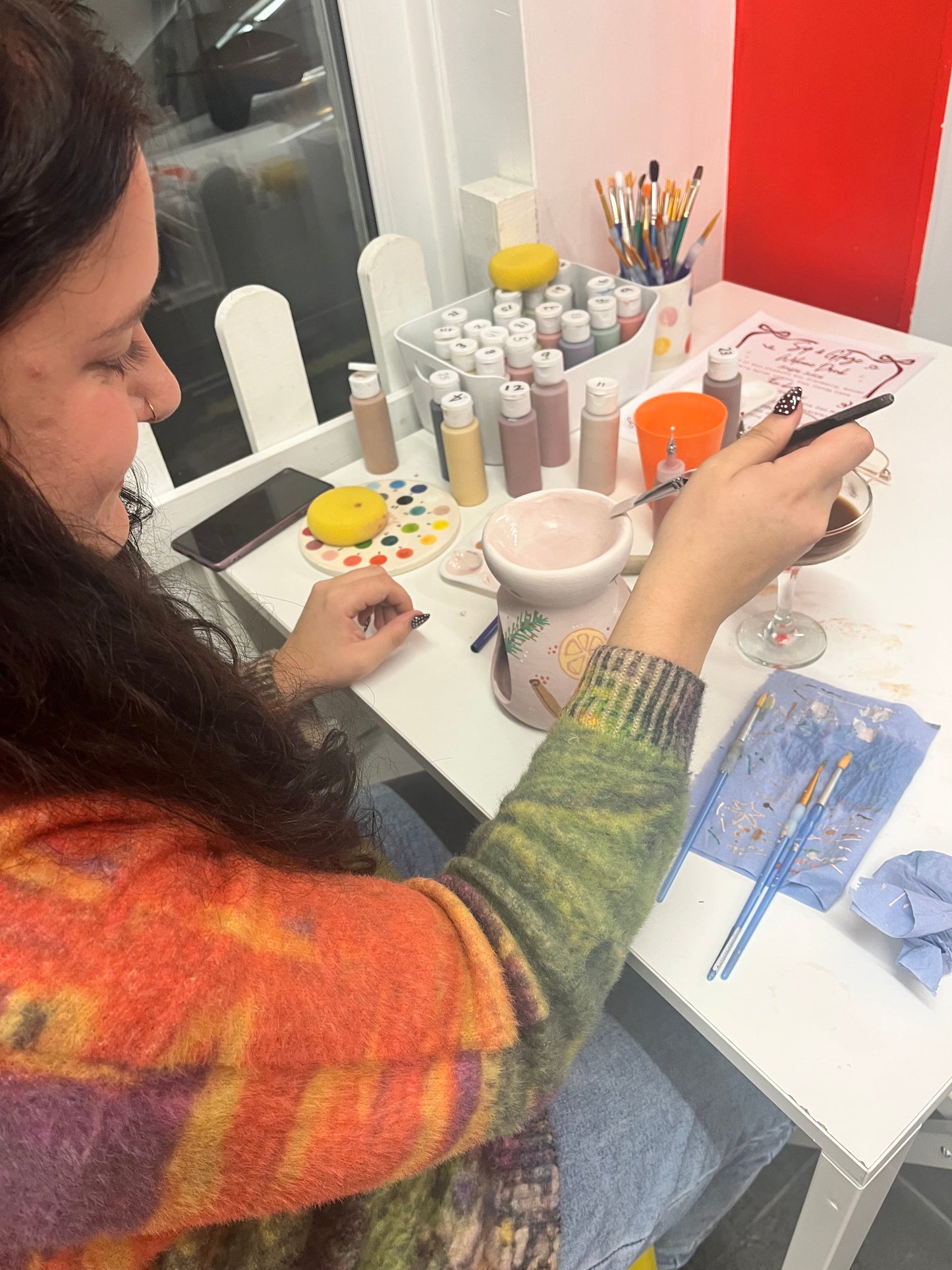 Hello Spring Sip & Glaze Cocktail & Pottery Painting Evening