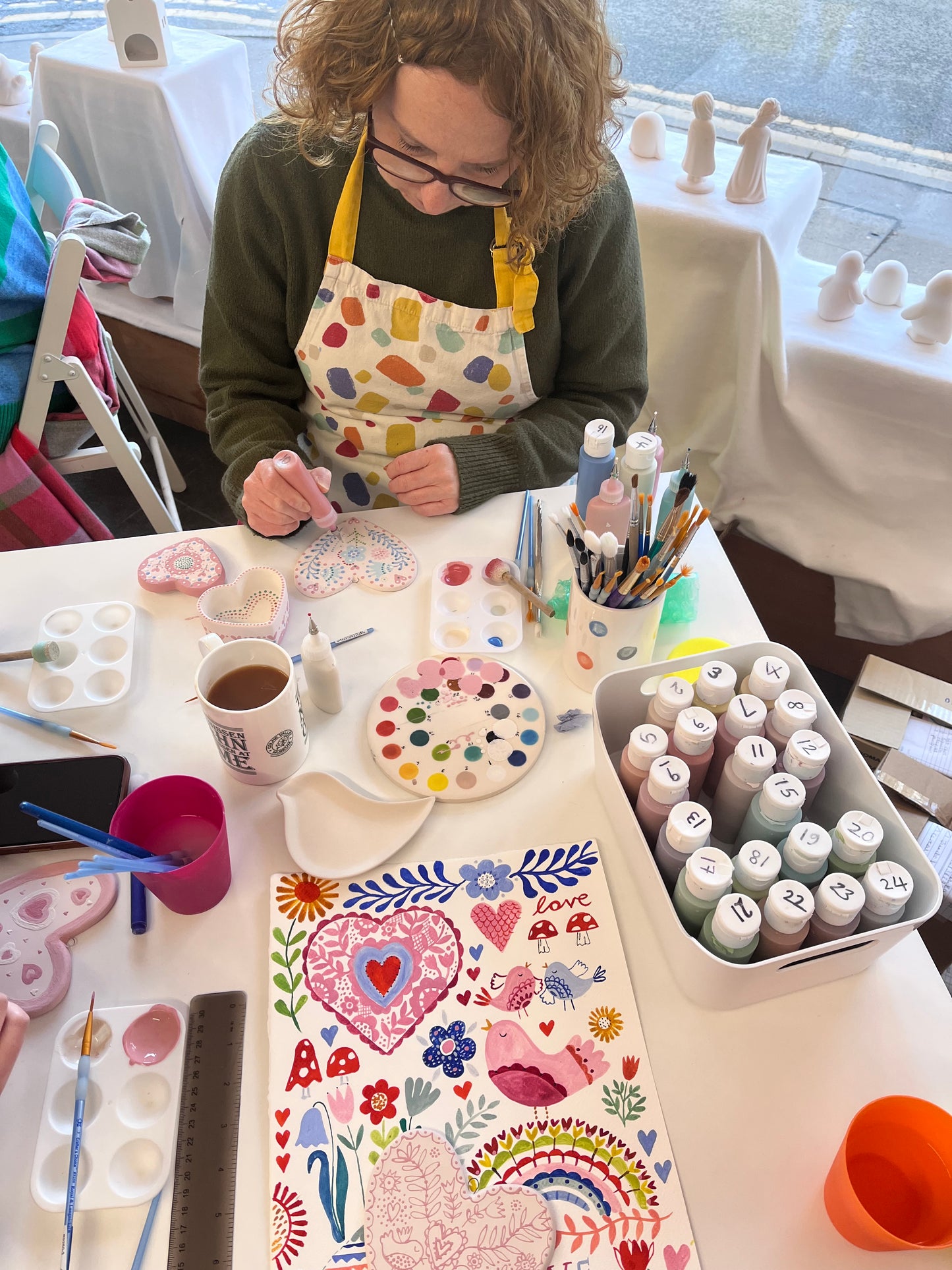 Folk Art Pottery Painting Workshop ♥️