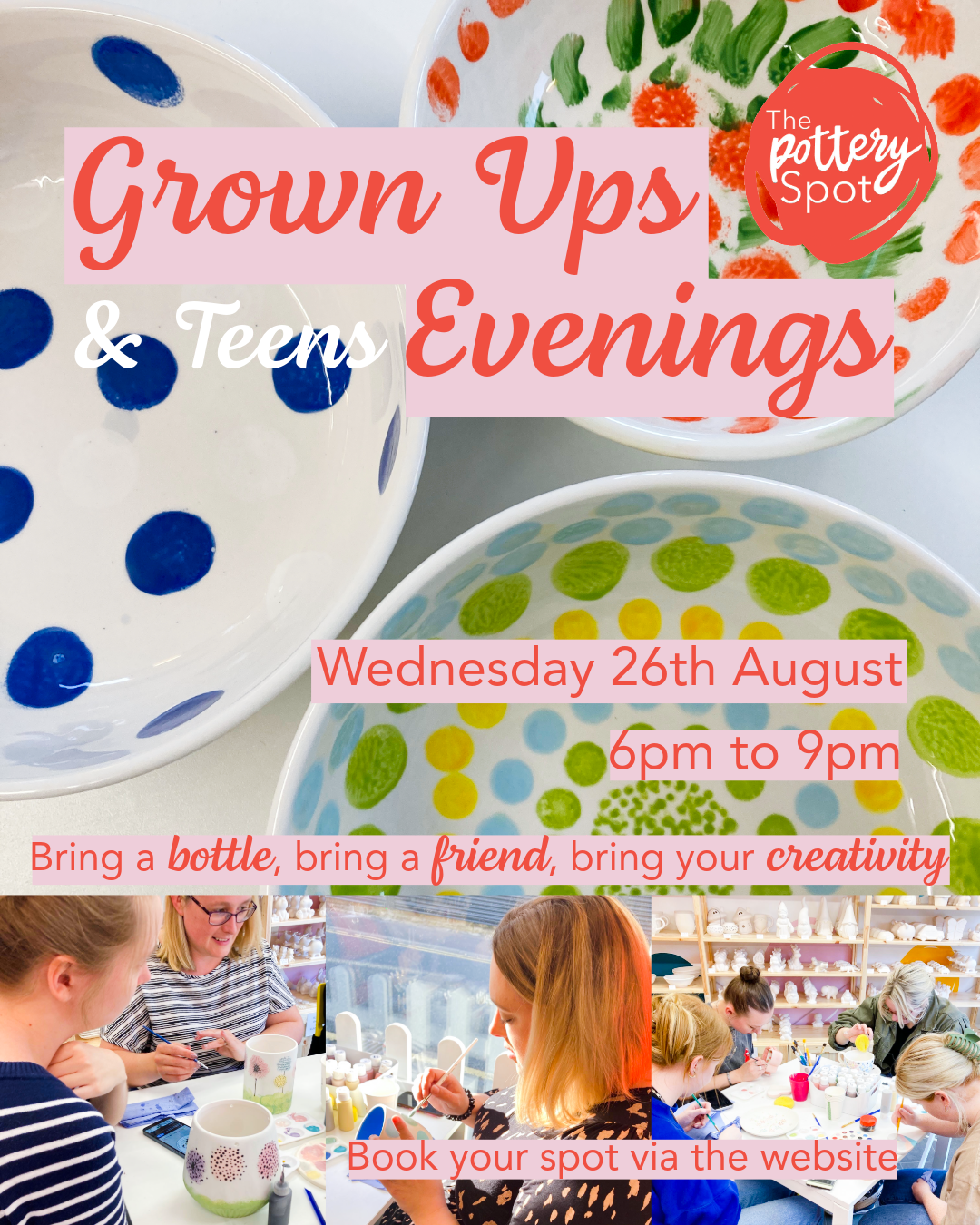 August Grown Ups and Teens Evening