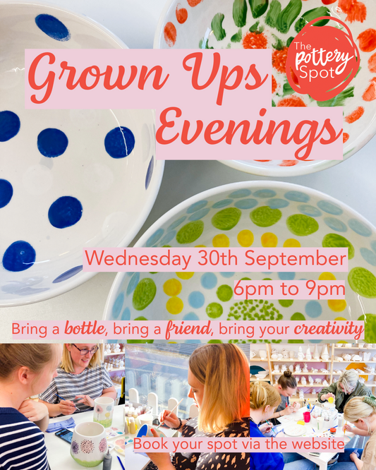 September Grown Ups Pottery Painting Evening